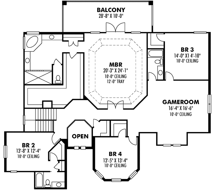 Upper/Second Floor Plan:73-212