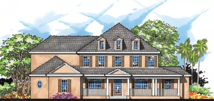 Country house plans 73-214 - front exterior, 4,631 sq ft, 5 bed, 4 bath house plans | Monster House Plans