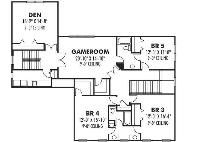 Upper/Second Floor Plan:73-214