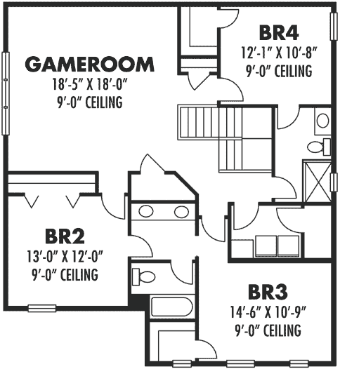 Upper/Second Floor Plan:73-236