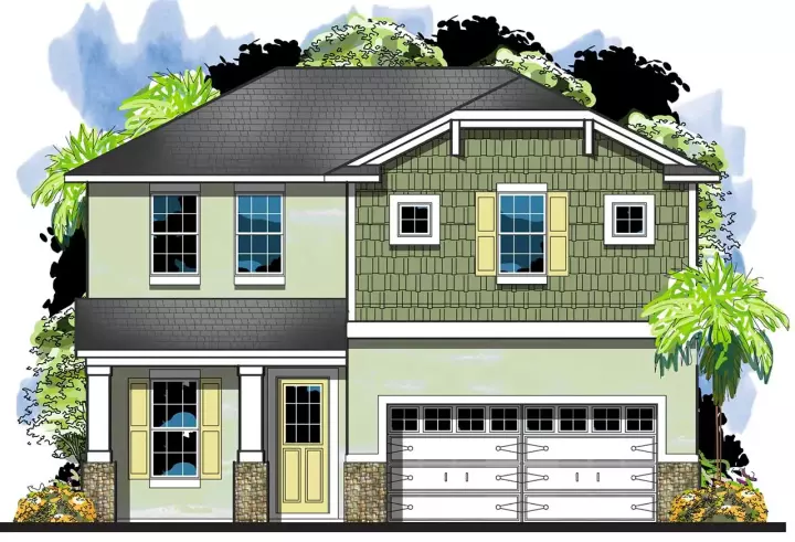 Craftsman house plans 73-253 - front exterior, 2,352 sq ft, 4 bed, 2 bath house plans | Monster House Plans
