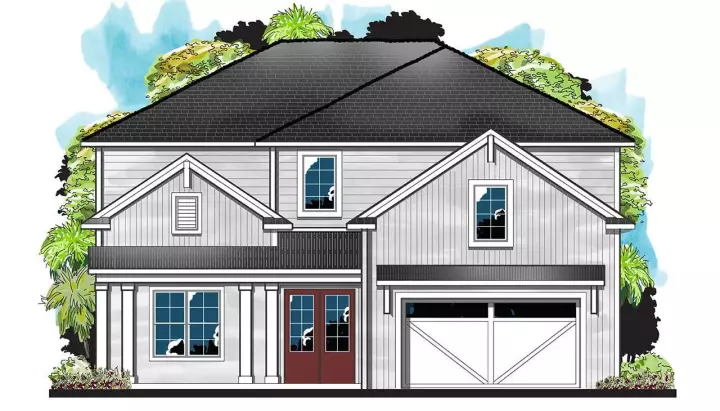 Traditional house plans 73-267 - front exterior, 3,632 sq ft, 4 bed, 4 bath house plans | Monster House Plans