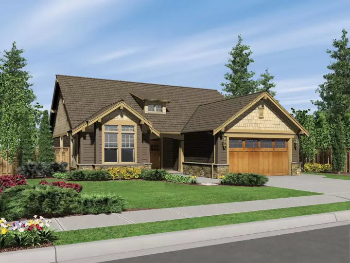Craftsman house plans 74-103 - front exterior, 1,850 sq ft, 3 bed, 2 bath house plans | Monster House Plans
