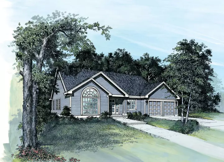 Traditional house plans 74-112 - front exterior, 1,843 sq ft, 3 bed, 2 bath house plans | Monster House Plans