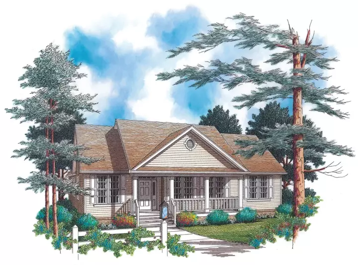 Craftsman house plans 74-129 - front exterior, 1,771 sq ft, 3 bed, 2 bath house plans | Monster House Plans