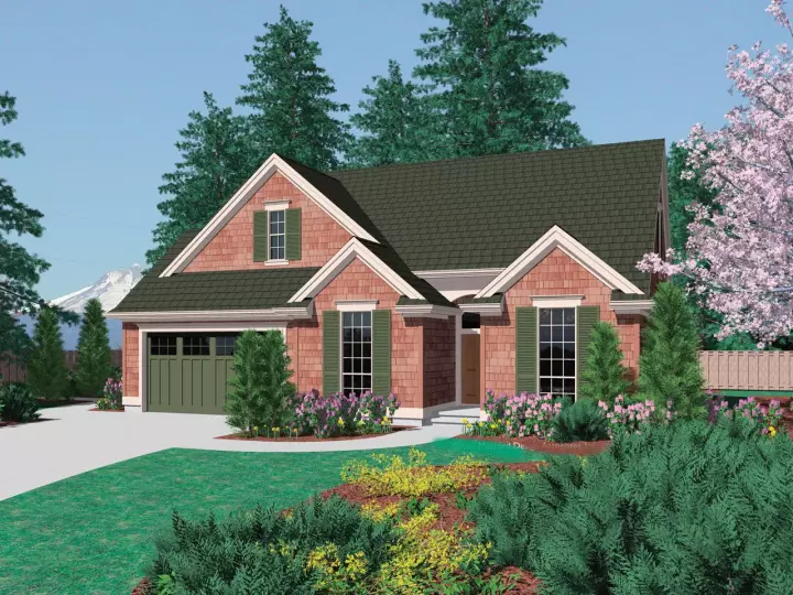 Traditional house plans 74-140 - front exterior, 1,500 sq ft, 3 bed, 2 bath house plans | Monster House Plans