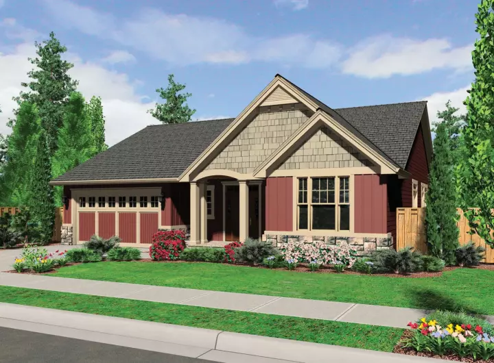 Cottage house plans 74-148 - front exterior, 1,800 sq ft, 3 bed, 2 bath house plans | Monster House Plans