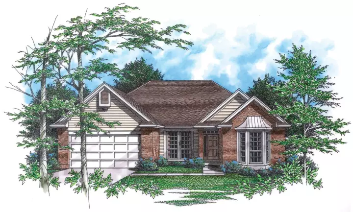 Traditional house plans 74-160 - front exterior, 2,656 sq ft, 4 bed, 3 bath house plans | Monster House Plans