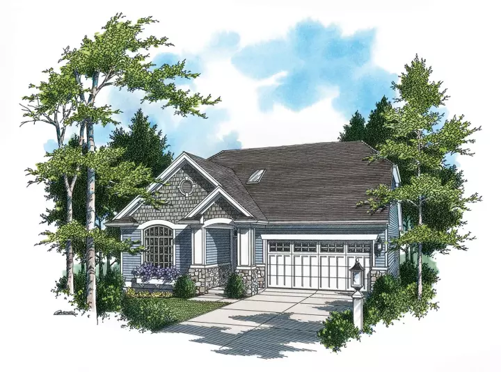 Craftsman house plans 74-173 - front exterior, 2,562 sq ft, 4 bed, 3 bath house plans | Monster House Plans