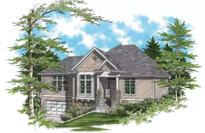 Craftsman house plans 74-174 - front exterior, 2,236 sq ft, 3 bed, 2 bath house plans | Monster House Plans