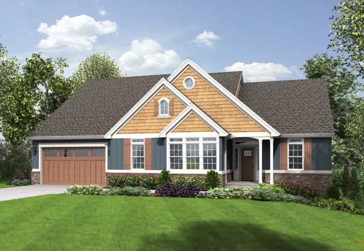 Craftsman house plans 74-186 - front exterior, 2,933 sq ft, 4 bed, 3 bath house plans | Monster House Plans