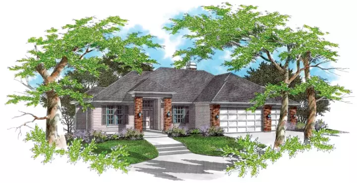 Traditional house plans 74-201 - front exterior, 3,227 sq ft, 3 bed, 2 bath house plans | Monster House Plans