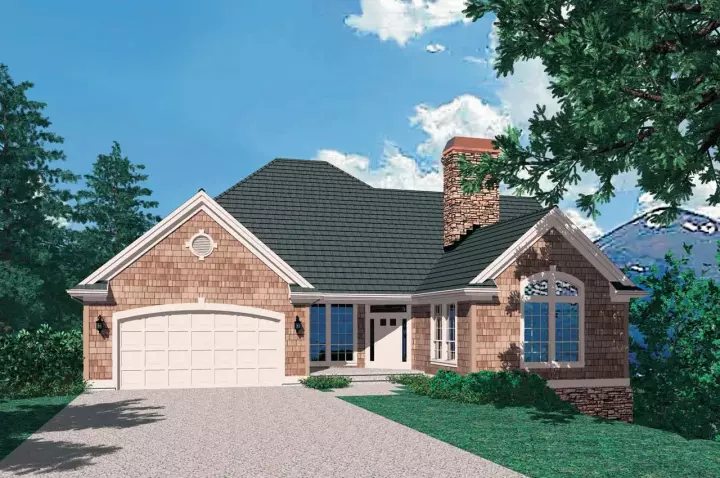 Craftsman house plans 74-228 - front exterior, 4,351 sq ft, 4 bed, 3 bath house plans | Monster House Plans