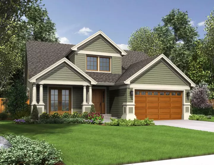Traditional house plans 74-243 - front exterior, 1,919 sq ft, 4 bed, 2 bath house plans | Monster House Plans