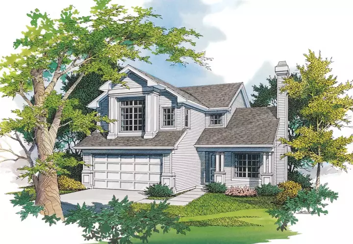 Traditional house plans 74-248 - front exterior, 1,726 sq ft, 3 bed, 2 bath house plans | Monster House Plans