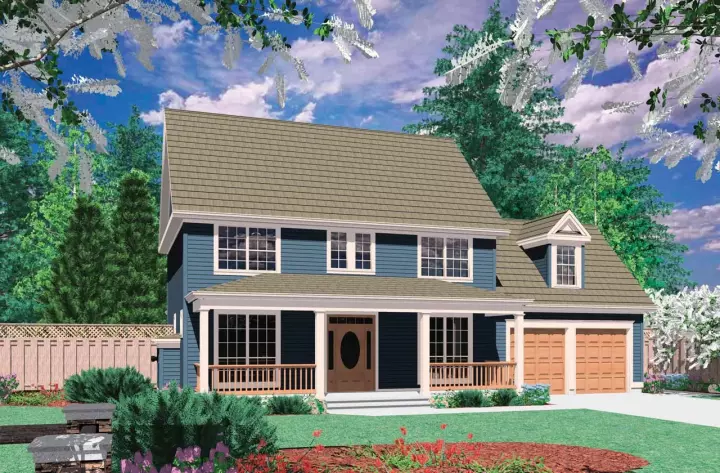 Country house plans 74-250 - front exterior, 1,737 sq ft, 3 bed, 2 bath house plans | Monster House Plans