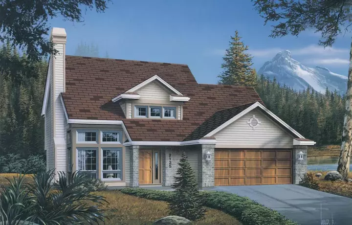 Traditional house plans 74-251 - front exterior, 1,707 sq ft, 3 bed, 2 bath house plans | Monster House Plans