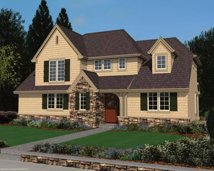 Craftsman house plans 74-252 - front exterior, 1,882 sq ft, 3 bed, 2 bath house plans | Monster House Plans