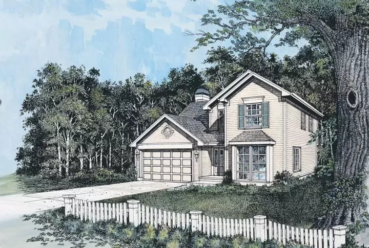 Traditional house plans 74-260 - front exterior, 1,776 sq ft, 3 bed, 2 bath house plans | Monster House Plans