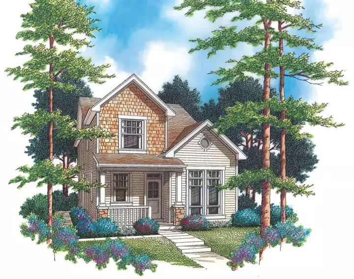 Craftsman house plans 74-268 - front exterior, 1,548 sq ft, 3 bed, 2 bath house plans | Monster House Plans