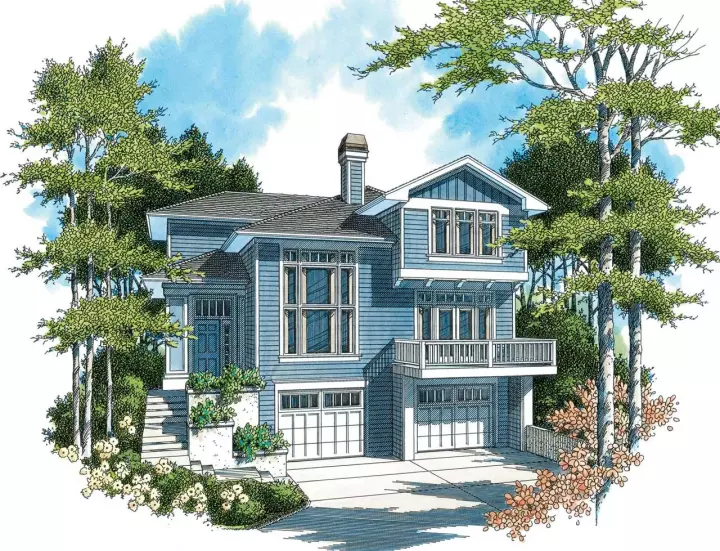 Craftsman house plans 74-271 - front exterior, 1,942 sq ft, 3 bed, 2 bath house plans | Monster House Plans