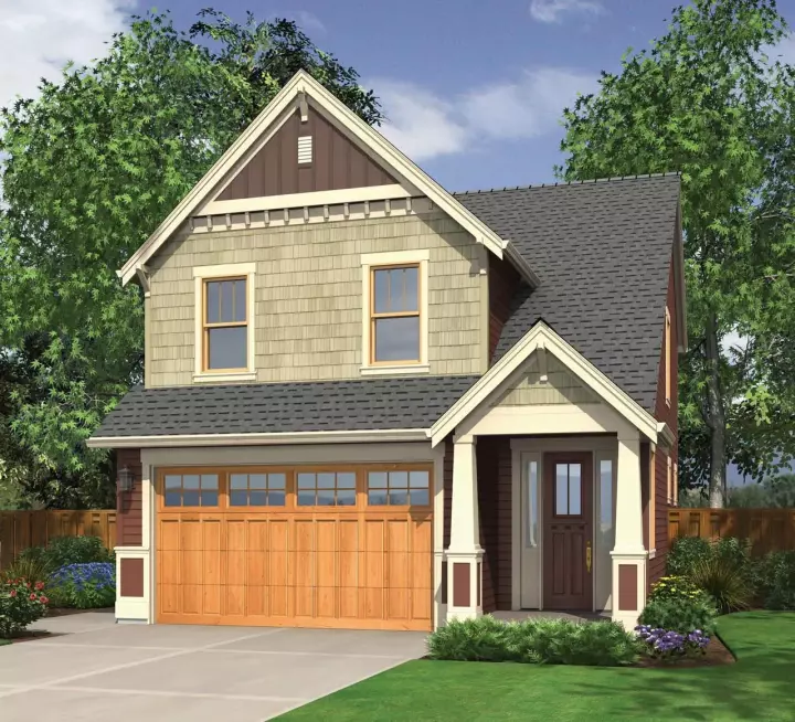 Craftsman house plans 74-279 - front exterior, 1,466 sq ft, 3 bed, 2 bath house plans | Monster House Plans
