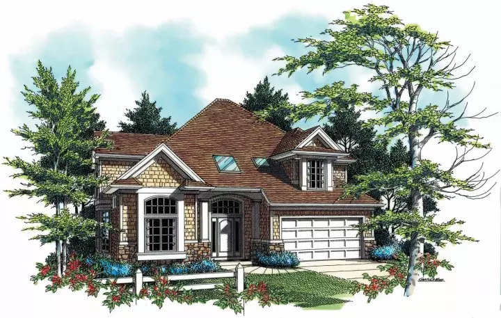 Craftsman house plans 74-314 - front exterior, 2,438 sq ft, 3 bed, 2 bath house plans | Monster House Plans