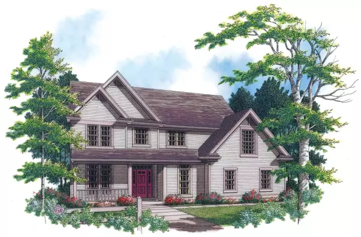 Country house plans 74-331 - front exterior, 2,525 sq ft, 4 bed, 2 bath house plans | Monster House Plans