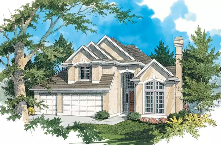 Traditional house plans 74-337 - front exterior, 2,463 sq ft, 4 bed, 2 bath house plans | Monster House Plans