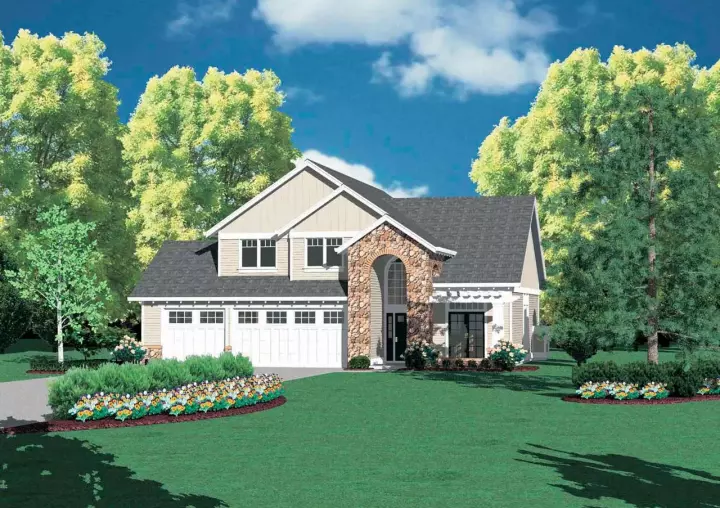 Traditional house plans 74-341 - front exterior, 2,315 sq ft, 3 bed, 2 bath house plans | Monster House Plans