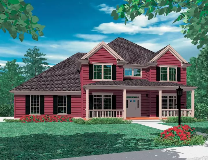 Country house plans 74-349 - front exterior, 2,798 sq ft, 4 bed, 2 bath house plans | Monster House Plans