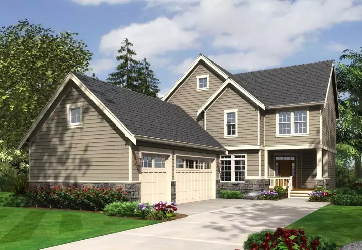 Country house plans 74-358 - front exterior, 2,170 sq ft, 3 bed, 2 bath house plans | Monster House Plans