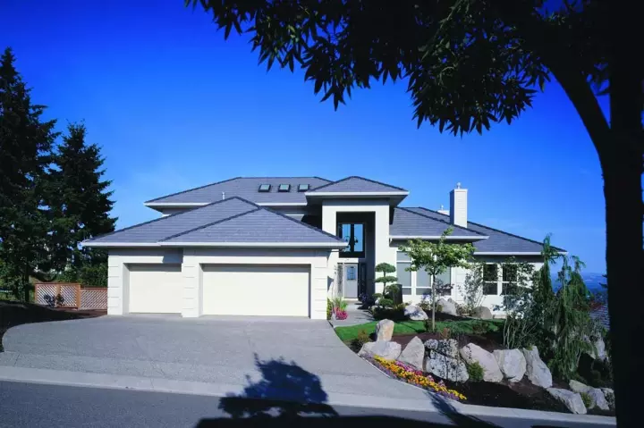 Contemporary house plans 74-368 - front exterior, 3,137 sq ft, 3 bed, 2 bath house plans | Monster House Plans