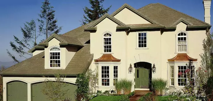 European house plans 74-375 - front exterior, 3,217 sq ft, 4 bed, 3 bath house plans | Monster House Plans