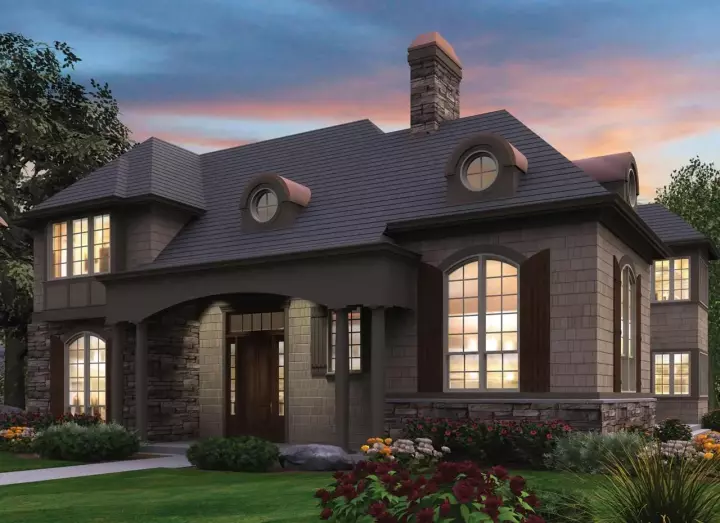 European house plans 74-412 - front exterior, 4,311 sq ft, 3 bed, 3 bath house plans | Monster House Plans