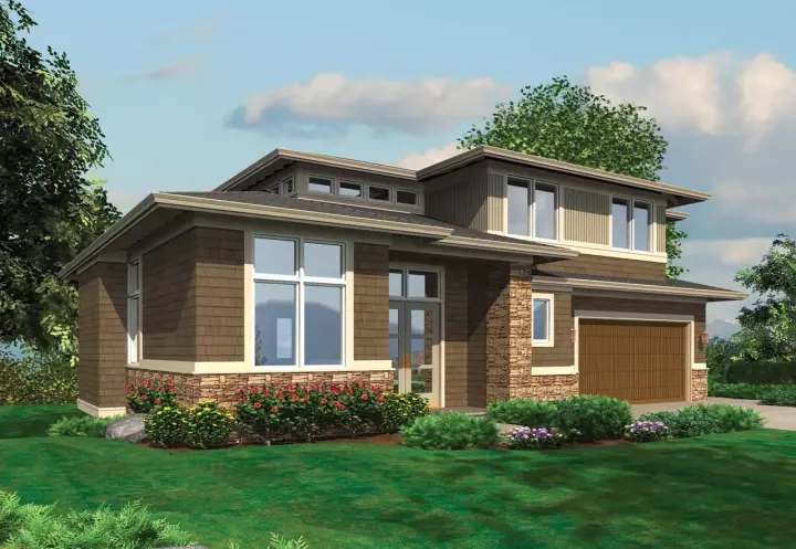 Prairie house plans 74-414 - front exterior, 3,741 sq ft, 4 bed, 3 bath house plans | Monster House Plans