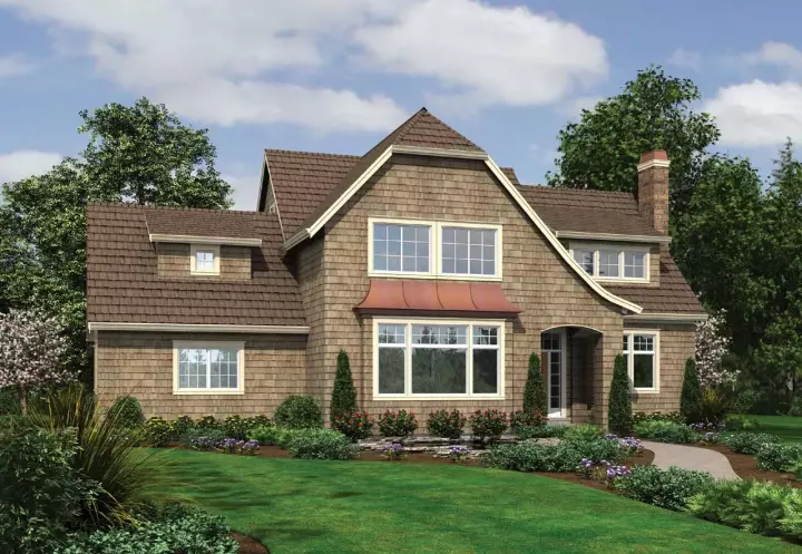 Cottage house plans 74-423 - front exterior, 3,529 sq ft, 4 bed, 3 bath house plans | Monster House Plans