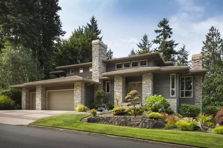 Contemporary house plans 74-425 - front exterior, 5,560 sq ft, 4 bed, 3 bath house plans | Monster House Plans
