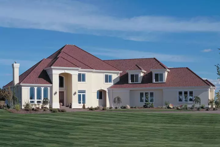 Contemporary house plans 74-432 - front exterior, 4,981 sq ft, 5 bed, 4 bath house plans | Monster House Plans