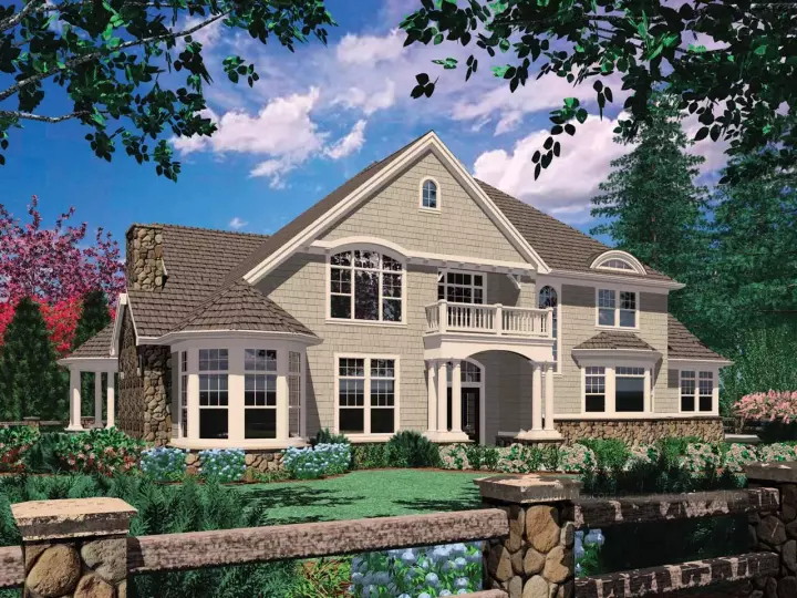Craftsman house plans 74-442 - front exterior, 4,150 sq ft, 4 bed, 4 bath house plans | Monster House Plans