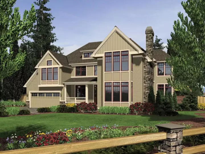 Traditional house plans 74-454 - front exterior, 4,231 sq ft, 4 bed, 3 bath house plans | Monster House Plans