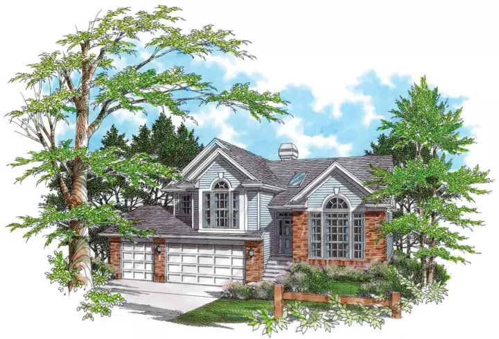 Traditional house plans 74-481 - front exterior, 2,244 sq ft, 4 bed, 2 bath house plans | Monster House Plans