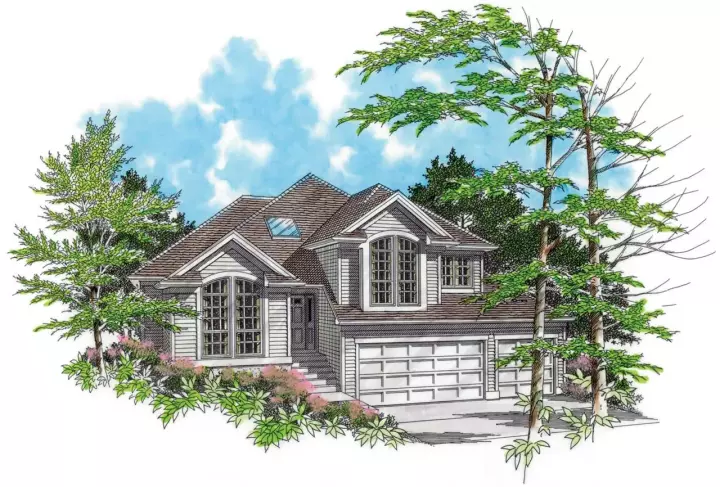 Northwest house plans 74-482 - front exterior, 2,362 sq ft, 4 bed, 3 bath house plans | Monster House Plans