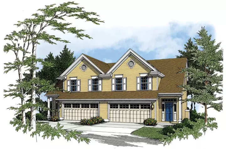 Traditional house plans 74-488 - front exterior, 2,972 sq ft, 3 bed, 2 bath house plans | Monster House Plans