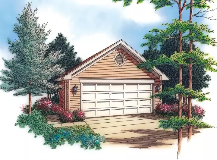Traditional house plans 74-510 - front exterior, 475 sq ft, 0 bed, 0 bath house plans | Monster House Plans