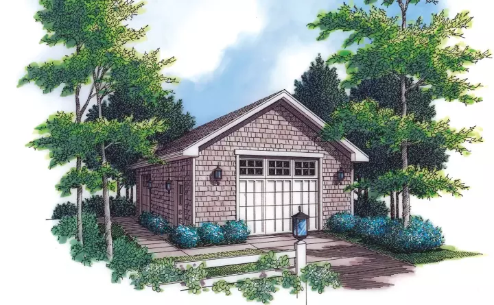 Traditional house plans 74-516 - front exterior, 768 sq ft, 0 bed, 0 bath house plans | Monster House Plans