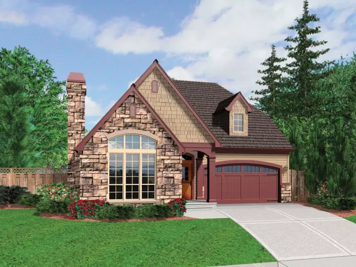 Cottage house plans 74-531 - front exterior, 1,761 sq ft, 3 bed, 2 bath house plans | Monster House Plans