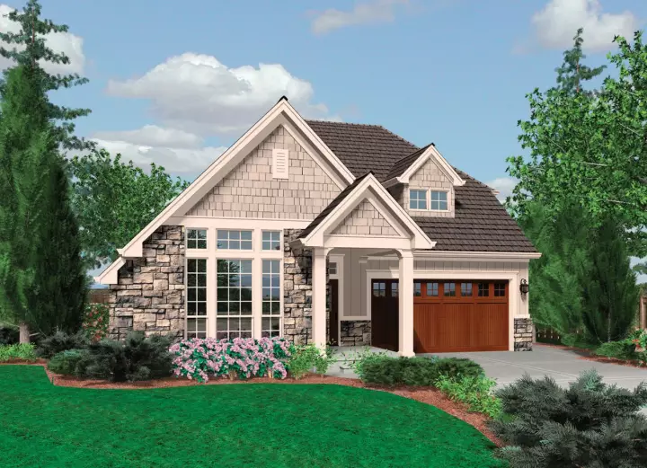 Cottage house plans 74-532 - front exterior, 1,761 sq ft, 3 bed, 2 bath house plans | Monster House Plans