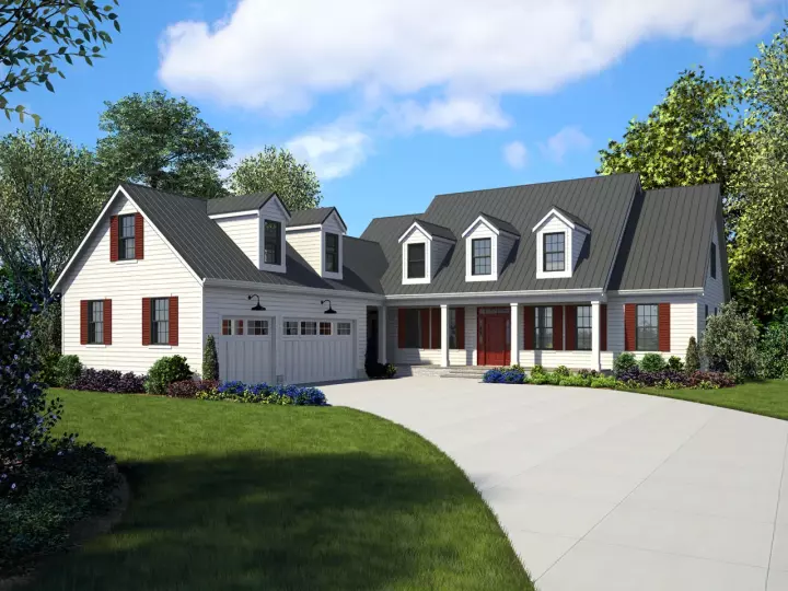 Modern Farmhouse house plans 74-583 - front exterior, 2,923 sq ft, 4 bed, 2 bath house plans | Monster House Plans