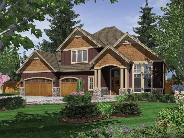 Cape Cod house plans 74-594 - front exterior, 2,902 sq ft, 3 bed, 2 bath house plans | Monster House Plans